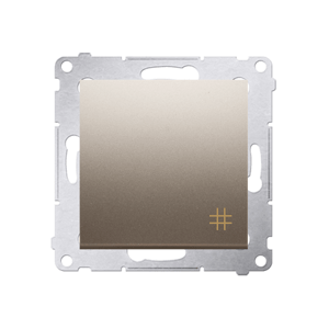 Prepínač krížový (7) 10AX/250V pikt.# (PS) zlatá mat.metal. SIMON54Pre (simon)