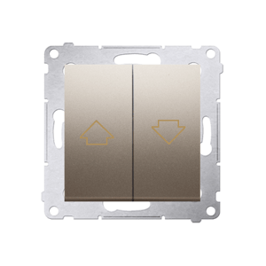 Ovládač žalúzií tlačidlový 10A/250V (PS) zlatá mat.metal. SIMON54Pre (simon)