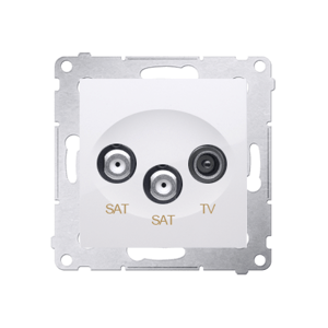 Zásuvka TV/SAT/SAT koncová 1dB (SS) biela SIMON54Pre (simon)