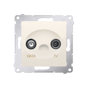 Zásuvka TV/DATA koncová 5dB "F" (SS) krémová SIMON54Pre (simon)