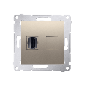 Zásuvka 1xHDMI zlatá mat.metal. SIMON54Pre (simon)