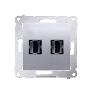 Zásuvka 2xHDMI strieb. mat.metal. SIMON54Pre (simon)