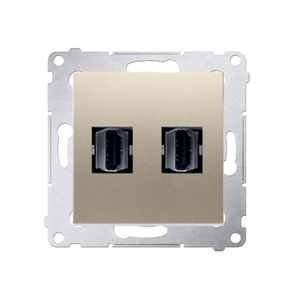 Zásuvka 2xHDMI zlatá mat.metal. SIMON54Pre (simon)