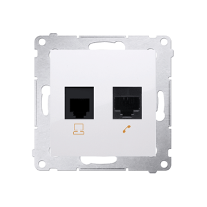 Zásuvka tel/dát. RJ12/RJ45 Cat.5e biela SIMON54Pre (simon)