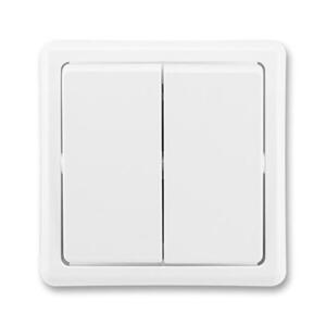 Prepínac dvojitý str. (5B) 10AX/250V (SS) biela Classic (ABB)