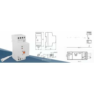 Súmrakový spínač 20A, 2-100lux, senzor IP65, DIN (GTV)