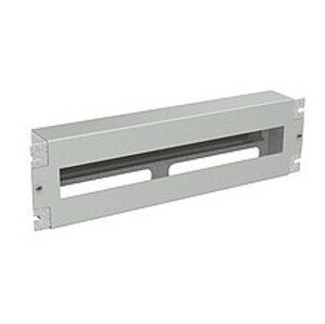 Instalačný panel 3U s DIN lištou do 19" rozvádzača, RAL 7035 (SOLARIX)