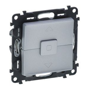 Ovládač žalúzií/roliet tlačidlový 10A/250V el.blok. (PS) hliník Valena Life (Legrand)
