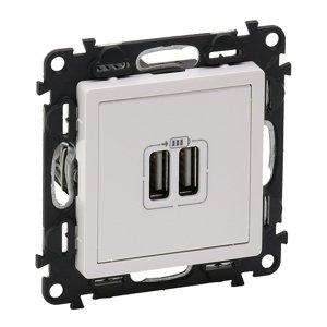 Nabíjačka 2xUSB 2,4A/5V DC biela Valena Life (Legrand)