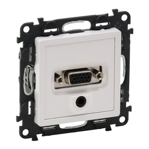 Zásuvka VGA 15 + jack 3,5mm biela Valena Life (Legrand)