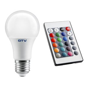 Žiarovka LED 8W, E27, RGB - 3000K, 540lm, 180° (GTV)