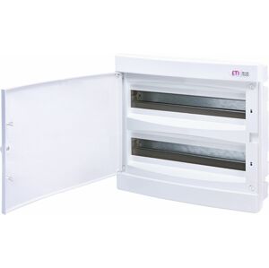Rozvádzač zapustený bytový 36M IP40 dvierka biela 336x373x68mm ECM 2x18PO (ETI)
