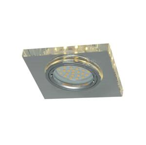 Svietidlo zapustené OH 39, GU10, podsvietené 3W LED, chróm/sklo (Kobi)
