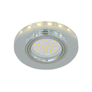 Svietidlo zapustené OH 38, GU10, podsvietené 3W LED, chróm/sklo (Kobi)
