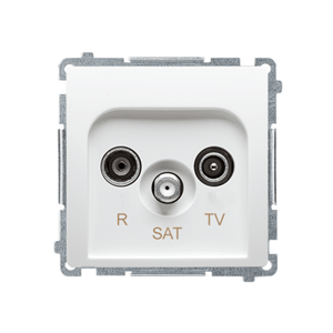 Zásuvka TV/R/SAT koncová 1dB (SS) biela SIMON Basic (simon)