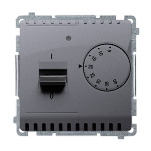 Termostat priestorový 16A/230V (SS) strieb. mat.metal. SIMON Basic (simon)