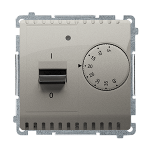 Termostat priestorový 16A/230V (SS) satén metal. SIMON Basic (simon)
