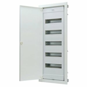 Rozvádzač zapustený 48M, IP40, biele. dv., U48-E/N plechové dvierka (Technoplast)