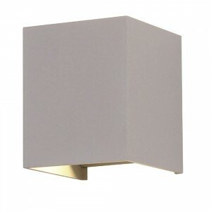 Nástenné LED svietidlo štvorcové 6W, 4000K, 660lm, IP65, sivé VT-759 (V-TAC)