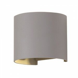 Nástenné LED svietidlo okrúhle 6W, 4000K, 660lm, IP65, sivé VT-756 (V-TAC)