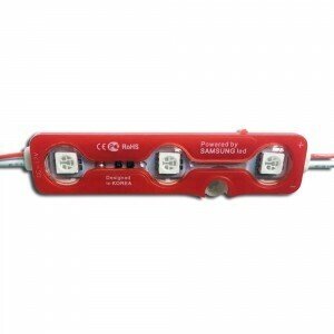 Modul LED IP67 12V 3xLED 1W, Červená, 66lm, VT-50503 (V-TAC)