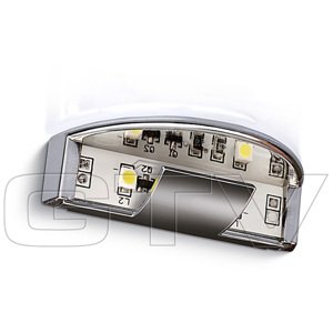 Klip LED 2x3528 0,24W, 3000K, IP20, 12V, podsvietenie pre sklenenu policu oblý (GTV)