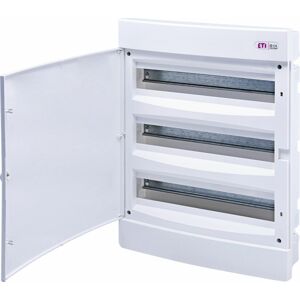 Rozvádzač zapustený bytový 54M IP40 dvierka biela 502x373x68mm ECM 3x18PO (ETI)