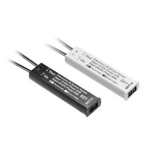 Spínač bezdotykový 12VDC-24W, 24VDC-48W, PIR do 3m, stmievač, čierna (GTV)