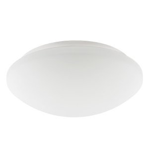 Svietidlo E27 60W, IP44, HF, sen plast/sklo-biela, STR-RD, O275x100, PIRES DL-60O (Kanlux)