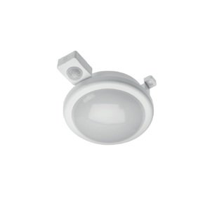 Svietidlo LED 6W, 4000K,400lm, IP54,120°, PIR, ABS/PC-biela, VS-F, O 156x70mm, DELTA (GTV)