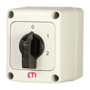 Vačkový spínač 3-pólový 16A "0-1-2" zapuzdrený IP65 CS 16 135 PN (ETI)