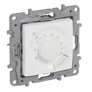 Termostat podlahový 8A/230V otoč. (SS) biela Niloé (Legrand)