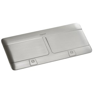Škatuľa pop-up 2x4M prázdna IP30/IP40 nerez brúsený +KIT do nábytku (Legrand)