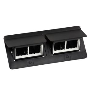 Škatuľa pop-up 2x4M prázdna IP30/IP40 čierna +KIT do nábytku (Legrand)