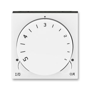 Termostat duálny otocný - jednotka ovl. biela/biela Levit (ABB)