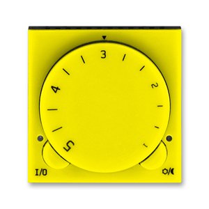 Termostat duálny otocný - jednotka ovl. žltá/cierna dymová Levit (ABB)
