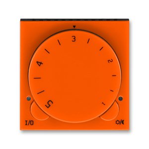 Termostat duálny otocný - jednotka ovl. oranžová/cierna dymová Levit (ABB)