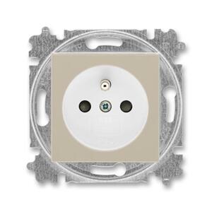 Zásuvka 2P+T/16A/250V clonky (PS) IP40 macchiato/biela Levit (ABB)