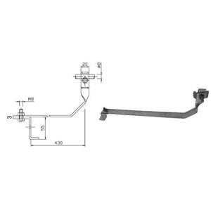 Podpera vedenia pod škridľovú strechu L=100mm, Fe-Zn (PV11) (ZIN)