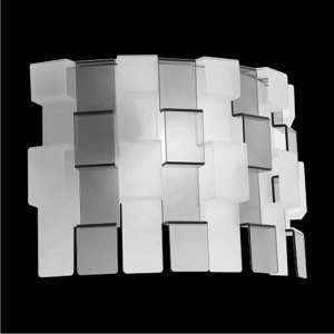 Svietidlo ZIGZAG/310/AP1 1xE27/60W,mat.: FROSTED / TRANSPARENT SMOKE (LUXERA)