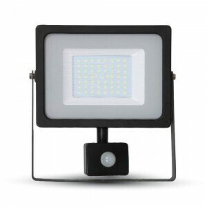 Reflektor LED 50W, 3000K, 4250lm, IP44, 100°, Al-čierna, VS-RE, senz., VT-4955 (V-TAC)