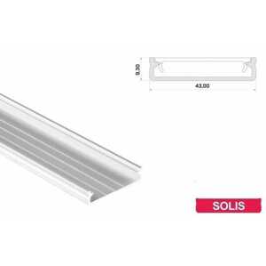 Profil LED Al, 43x9,3mm 2m PROF-SOLIS biela (14) cena ks