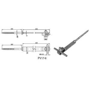 Podpera vedenia do drevenných konštrukcií s vrutom L2-110mm+L1-8x300mm,Fe-Zn(PV17-9) (ZIN)