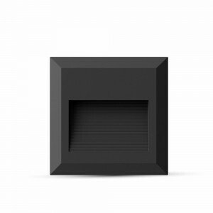 Schodiskové LED svietidlo štvorcové 2W, 4000K, 60lm, čierne VT-1152 (V-TAC)