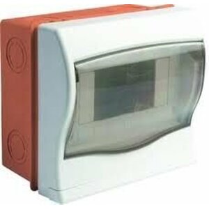 Rozvádzač zapustený 6M (142x163x53,5mm) IP30 PVC biela/dym. Meksbox 6 (Mutlusan)