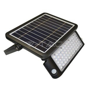 Solárny LED reflektor 10W, 4000K, čierny VT-787-10 (V-TAC)