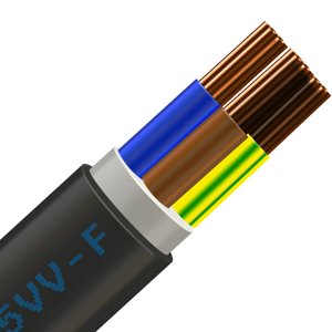 Kábel CYSY 3x0,5 (3Cx0,5) =H05VV-F 3G0,5 / čierny