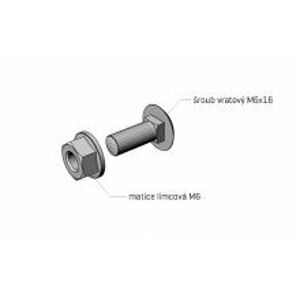 Spojovacia sada SPM 1 "GZ" - pre prepážky - sada M6x16+M6 Zn (ARKYS)
