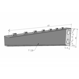 Nosník NZM 300 "GZ" - pre Žľab 300/50; 300/100 Zn (ARKYS)