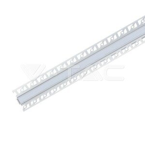 Profil LED hliníkový rohový (vnútorný) do sadrokartónu, strieborný VT-8104 (V-TAC)